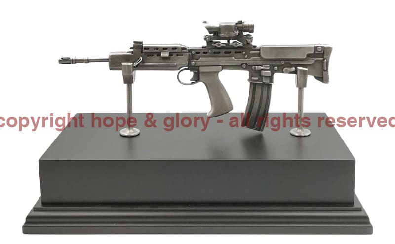 SA80 British Army Rifle Pewter Statue