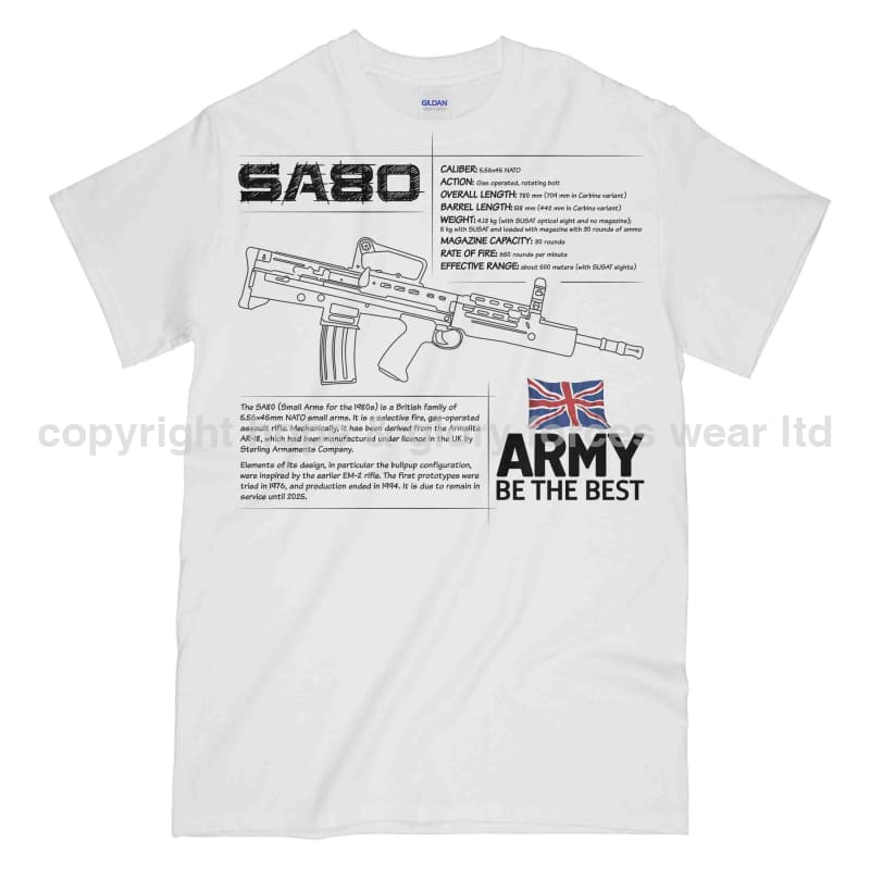 SA80 British Army Rifle Spec Printed T-Shirt