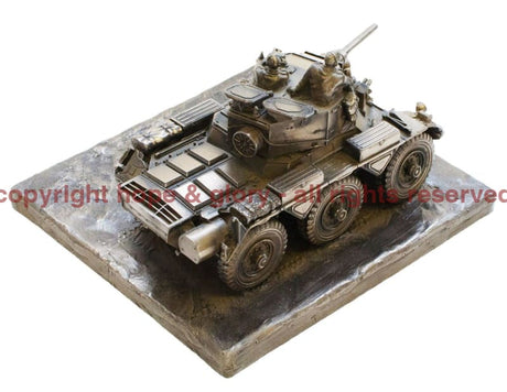 Military Statue - Saladin FV601 Armoured Car Cold Cast Bronze Military Statue