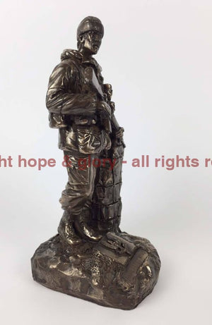 Military Statue - SAS Trooper Soldier Cold Cast Bronze Military Statue