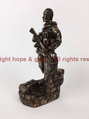 Military Statue - SAS Trooper Soldier Cold Cast Bronze Military Statue