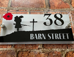 Scotland 'The Brave' Soldier Scene House Sign