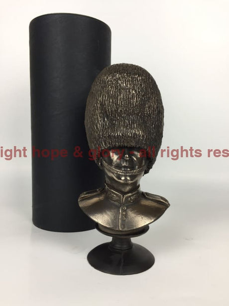 Military Statue - Scots Guards Bust Cold Cast Bronze Military Statue Sculpture