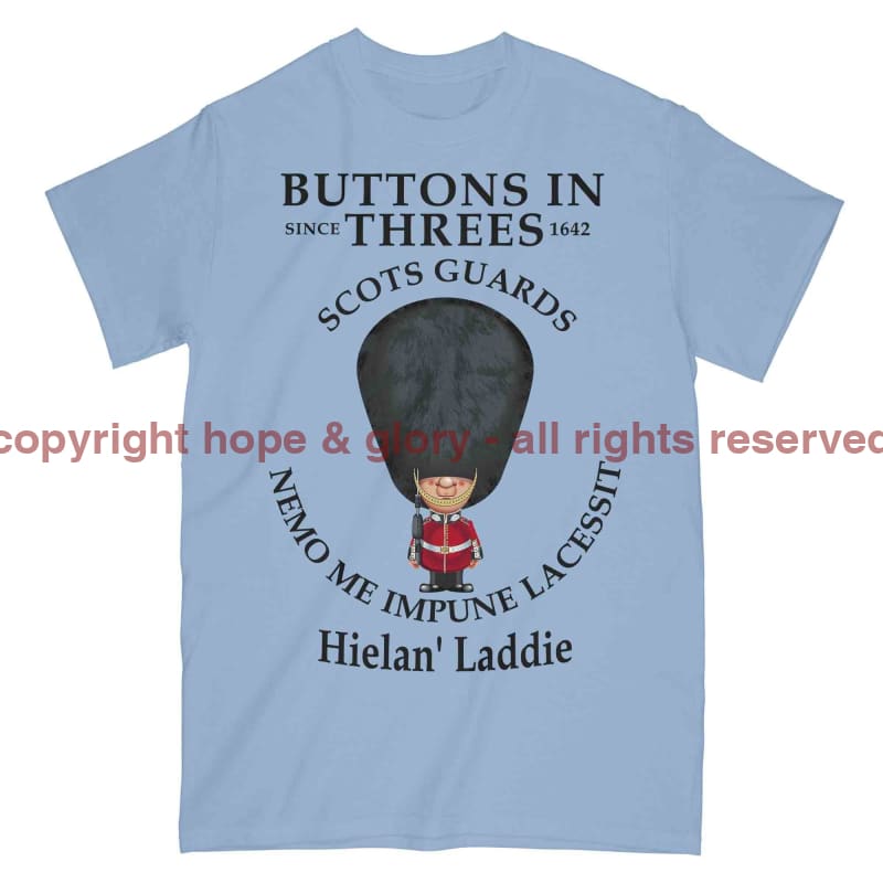 Scots Guards Buttons In Three's Military Printed T-Shirt