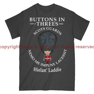 Scots Guards Buttons In Three's Military Printed T-Shirt