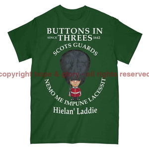 Scots Guards Buttons In Three's Military Printed T-Shirt