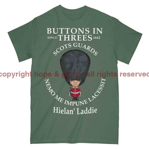 Scots Guards Buttons In Three's Military Printed T-Shirt