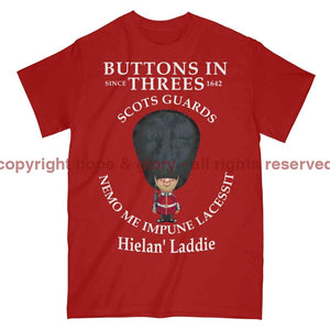 Scots Guards Buttons In Three's Military Printed T-Shirt