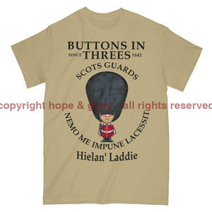 Scots Guards Buttons In Three's Military Printed T-Shirt