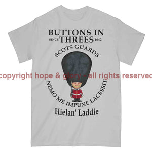 Scots Guards Buttons In Three's Military Printed T-Shirt