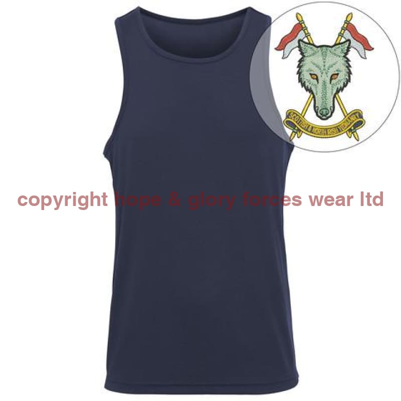 T-Shirts - Scottish And North Irish Yeomanry Embroidered Sports Vest