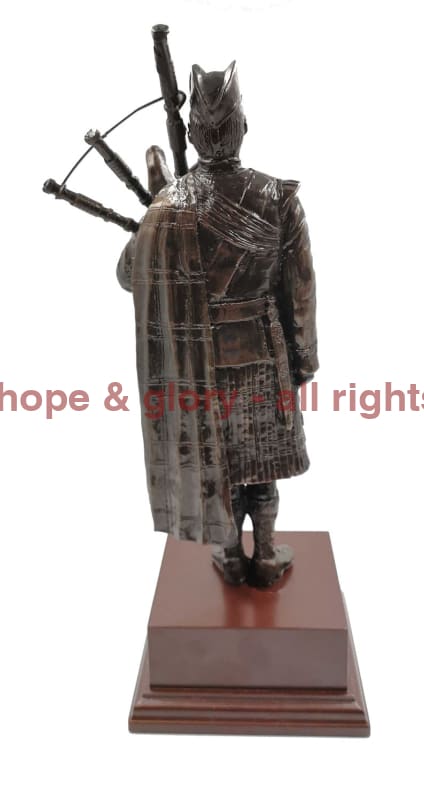 Scottish Piper Cold Cast Bronze Statue