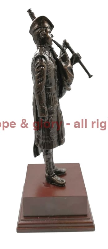 Scottish Piper Cold Cast Bronze Statue