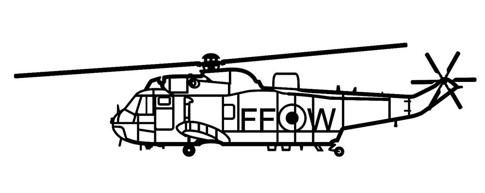 Westland Sea King Helicopter Metal Wall Art