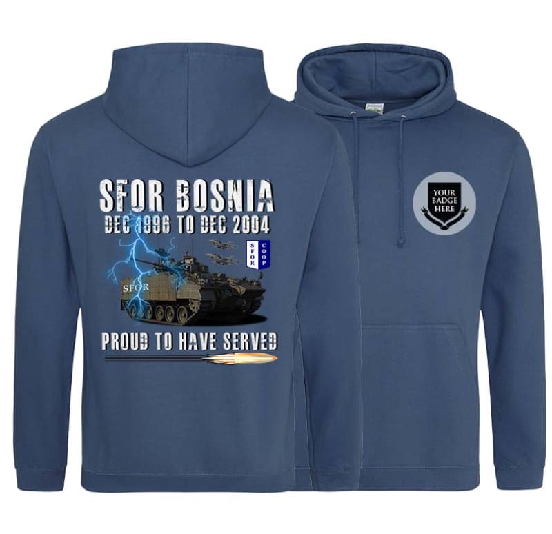 SFOR Bosnia Proud To Have Served Double Side Printed Hoodie