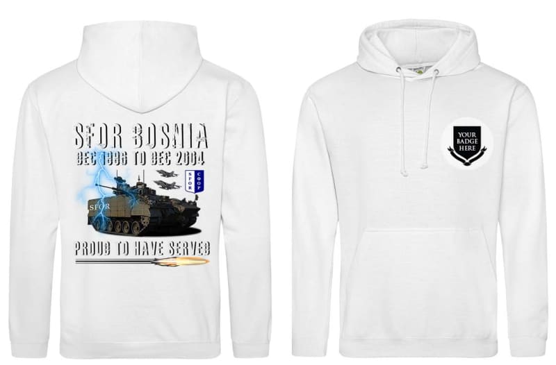 SFOR Bosnia Proud To Have Served Double Side Printed Hoodie