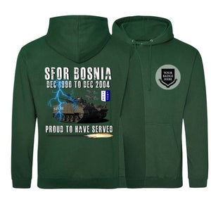 SFOR Bosnia Proud To Have Served Double Side Printed Hoodie