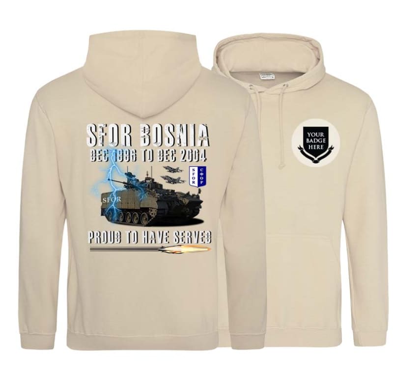 SFOR Bosnia Proud To Have Served Double Side Printed Hoodie