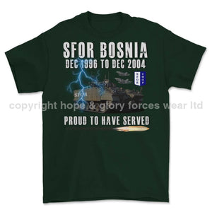 SFOR Bosnia Proud To Have Served Printed T-Shirt