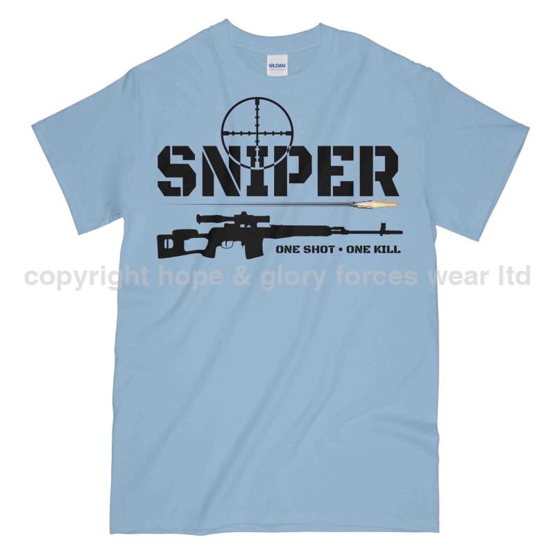 Sniper One Shot One Kill Army Printed T-Shirt