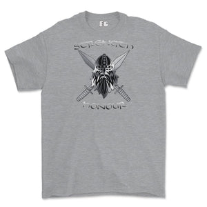 Strength and Honour Cross Swords Printed T-Shirt