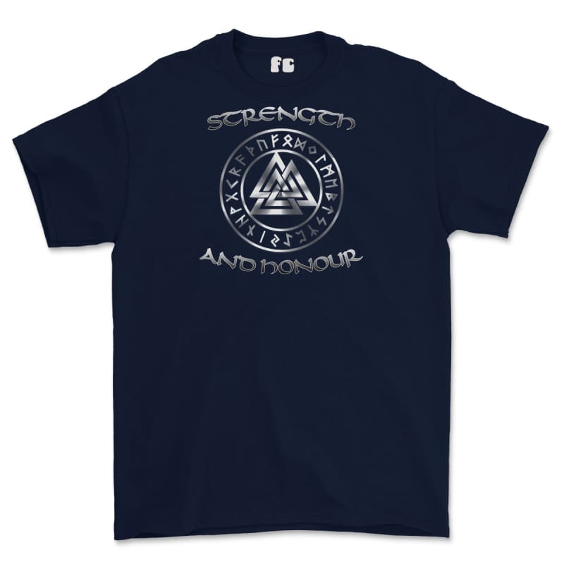 Strength and Honour Valknut Printed T-Shirt