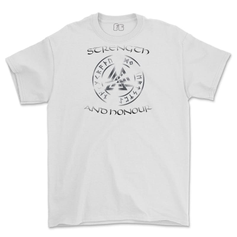 Strength and Honour Valknut Printed T-Shirt