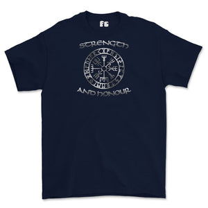 Strength and Honour Viking Compass Printed T-Shirt