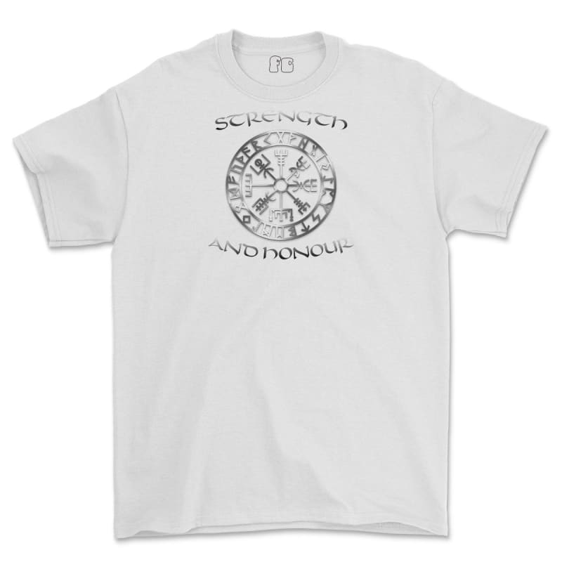 Strength and Honour Viking Compass Printed T-Shirt