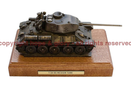 Military Statue - T-34 Medium Tank Cold Cast Bronze Military Statue Sculpture