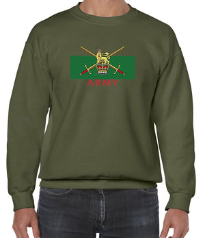 Territorial Army Front Printed Sweater