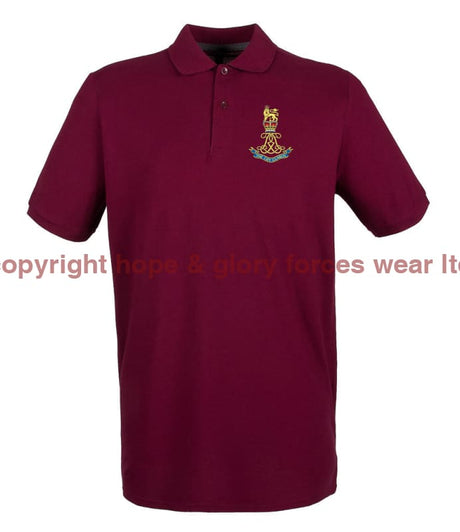 The Life Guards Embroidered Polo Shirt Small - 36 Inch Chest / Burgundy Polo