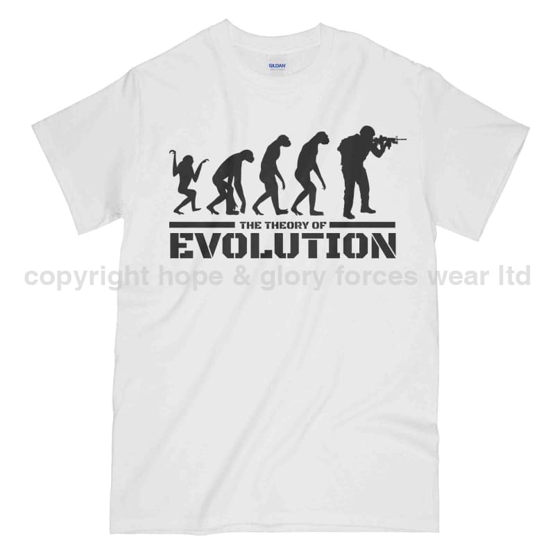 The Theory Of Evolution Military Printed T-Shirt