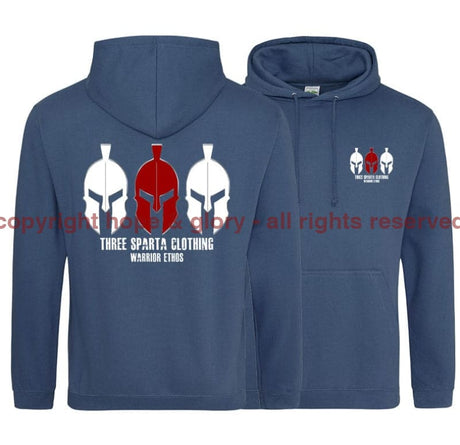 Three Sparta Red Warrior Double Side Printed Hoodie