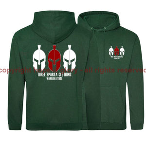 Three Sparta Red Warrior Double Side Printed Hoodie