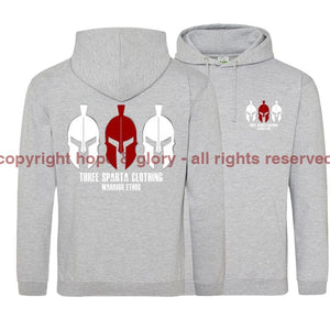 Three Sparta Red Warrior Double Side Printed Hoodie