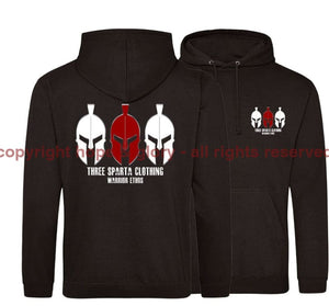 Three Sparta Red Warrior Double Side Printed Hoodie