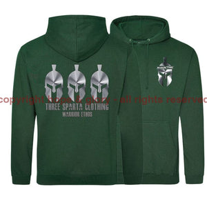 Three Sparta Silver Warrior Double Side Printed Hoodie