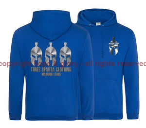 Three Sparta Silver Warrior Double Side Printed Hoodie