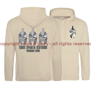 Three Sparta Silver Warrior Double Side Printed Hoodie