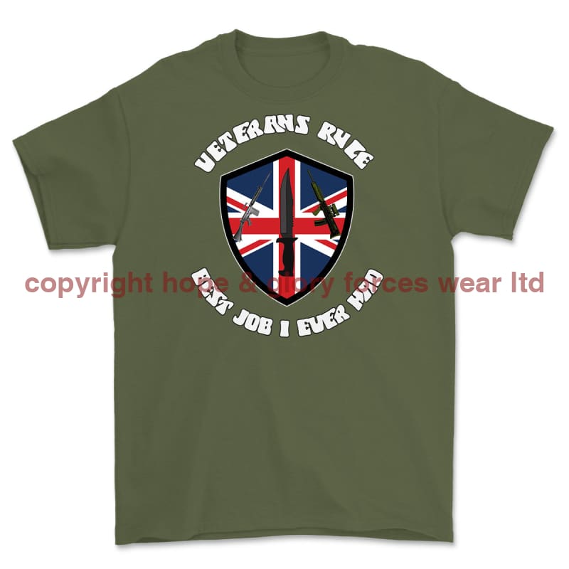 Veterans Rule 'Best Job Ever' Printed T-Shirt