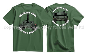 Veterans Rule Chieftain Tank Best Job I Ever Had Double Print T-Shirt