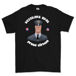 Veterans Rule 'Proud RAF Airman' Printed T-Shirt