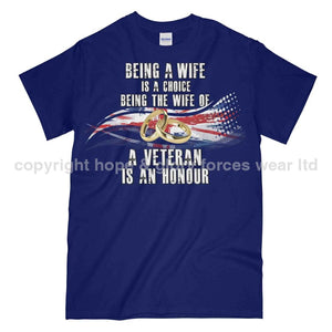 Veterans Wife Printed T-Shirt