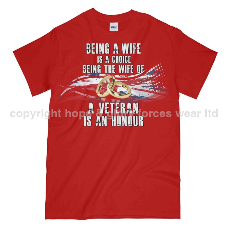 Veterans Wife Printed T-Shirt