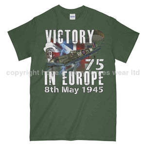 Victory In Europe 75 Commemorative Printed T-Shirt