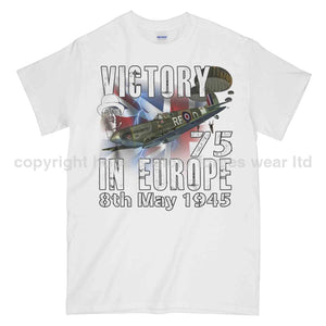 Victory In Europe 75 Commemorative Printed T-Shirt