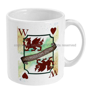 WALES FOREVER Playing Card Art Ceramic Mug