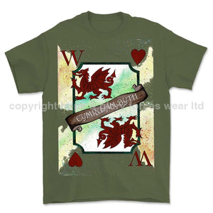 Wales Forever Playing Card Art Printed T-Shirt