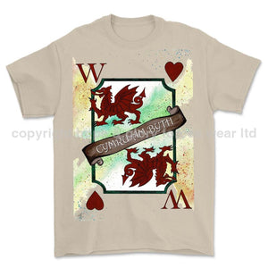 Wales Forever Playing Card Art Printed T-Shirt